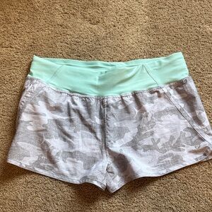 Pelagic Women's Athletic Shorts with Mint and Camouflage